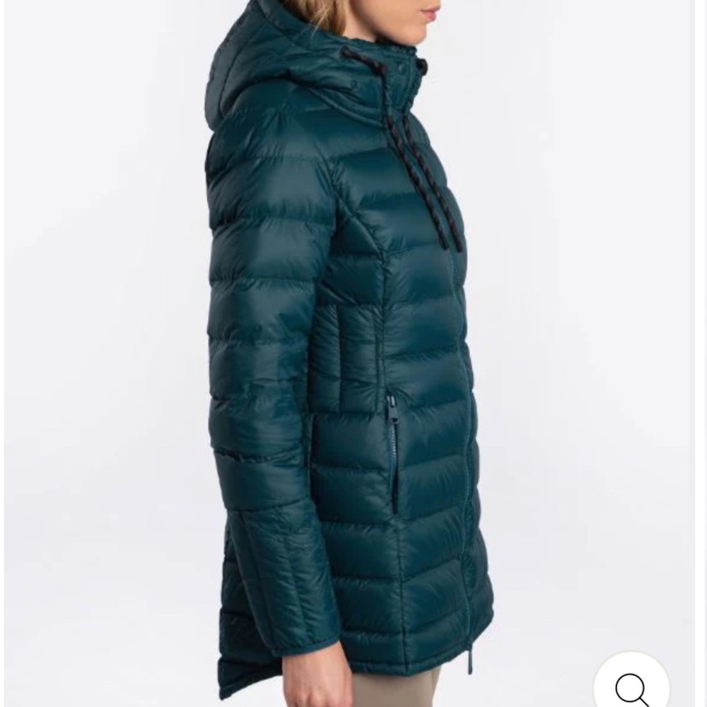 Teal Hooded Puffer Jacket Lole Claudia